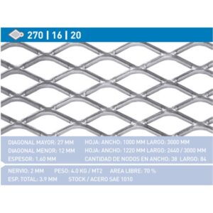 METAL DESPLEGADO 270-16-20