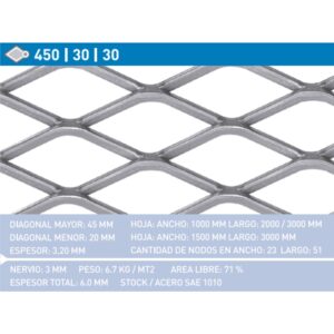 METAL DESPLEGADO 450-30-30